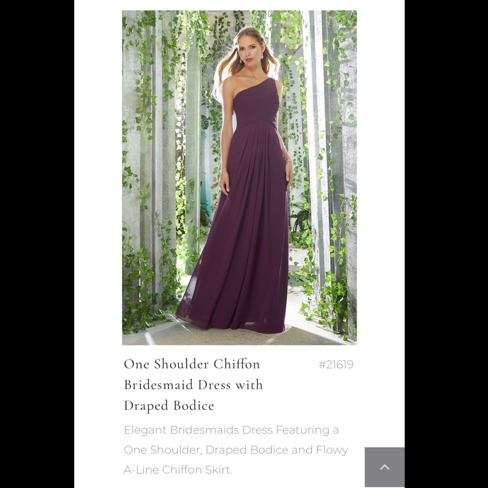 COPY - Morilee One shoulder Chiffon Bridesmaid dress